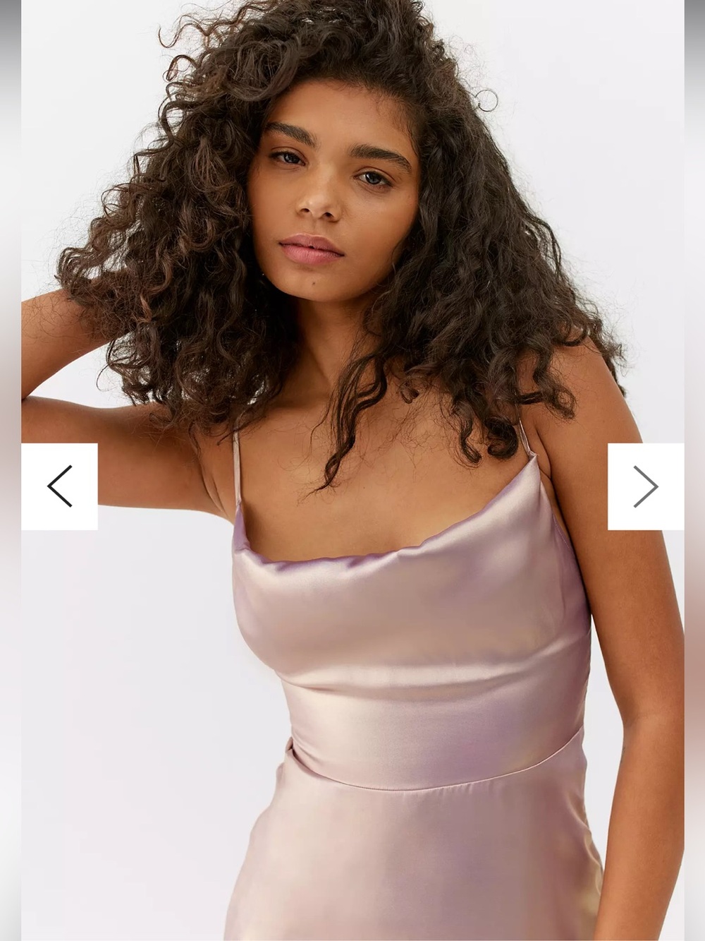 Urban Outfitters Mallory Metallic Asymmetrical Slip Dress - Picture 3 of 10